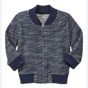 🆕Gap Boucle Bomber Jacket Dark Night Size 12-18mos
